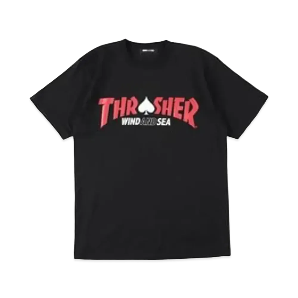 WIND AND SEA x THRASHER magazine (Spade) S/S Tee "Black"