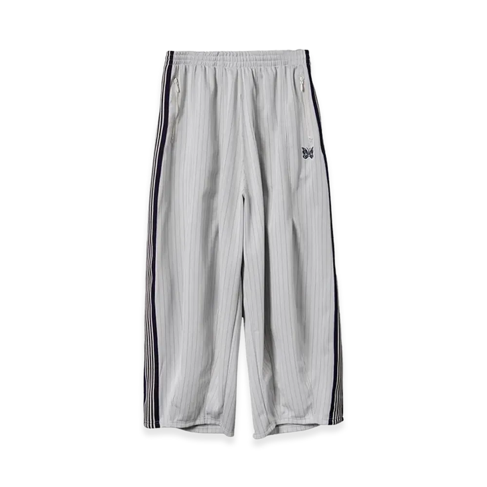 NEEDLES x Studious H.D. Track Pants Poly JQ Braiding "GreyBeige"