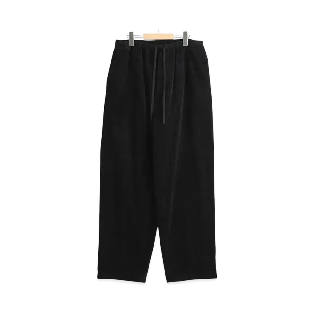 COMOLI Corduroy Drawstring Pants "Black"