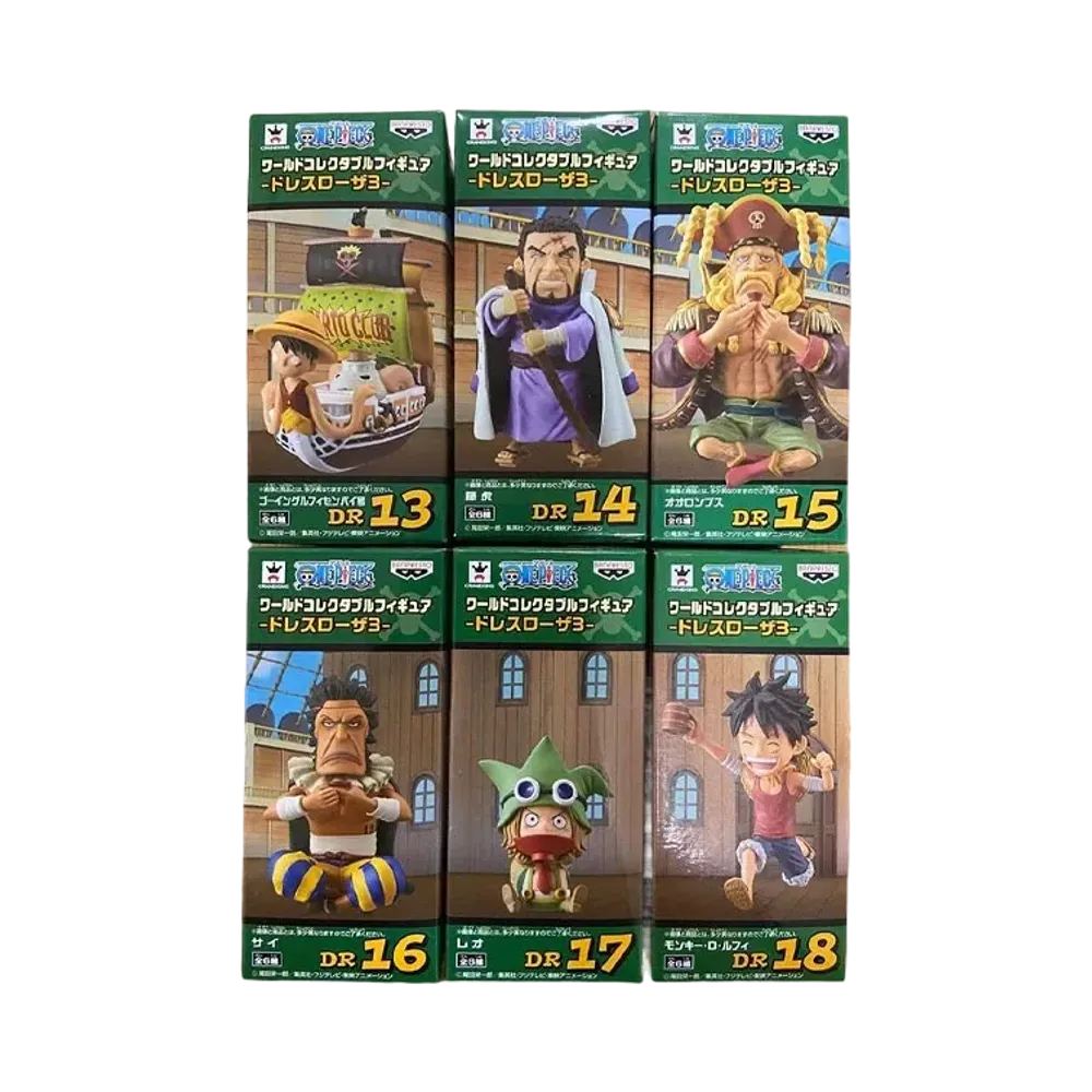 Banpresto One Piece World Collectable Figure -Dressrosa 3- Complete 6 Piece Set