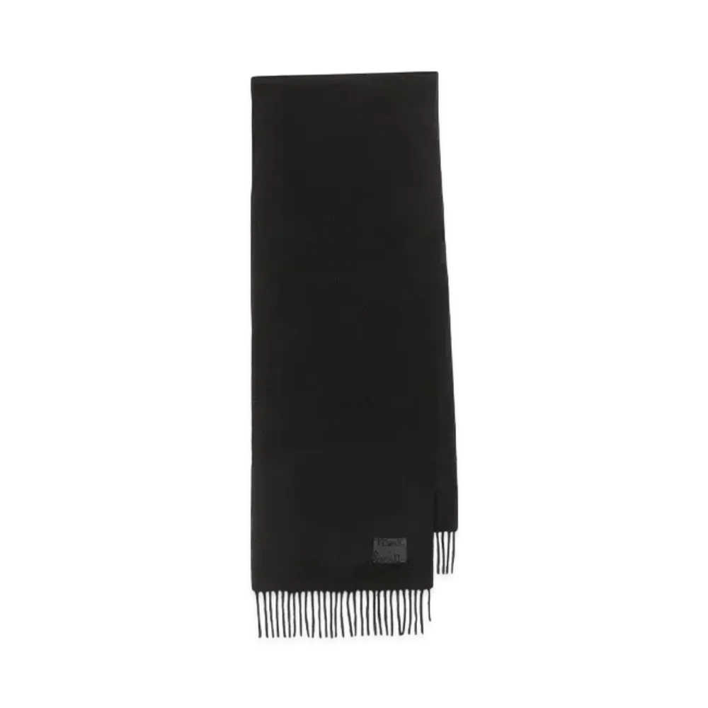 Paul Smith Cropped Logo Cashmere Blend Scarf "Black"