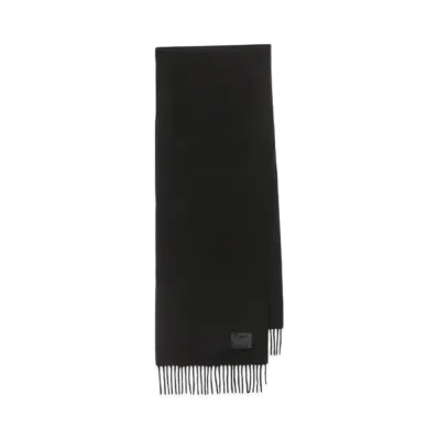 Paul Smith Cropped Logo Cashmere Blend Scarf "Black"