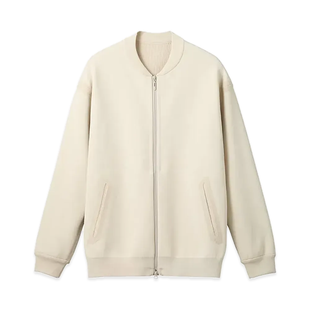 DESCENTE ALLTERRAIN Fusion Knit MA-1 Jacket "Gray Beige"