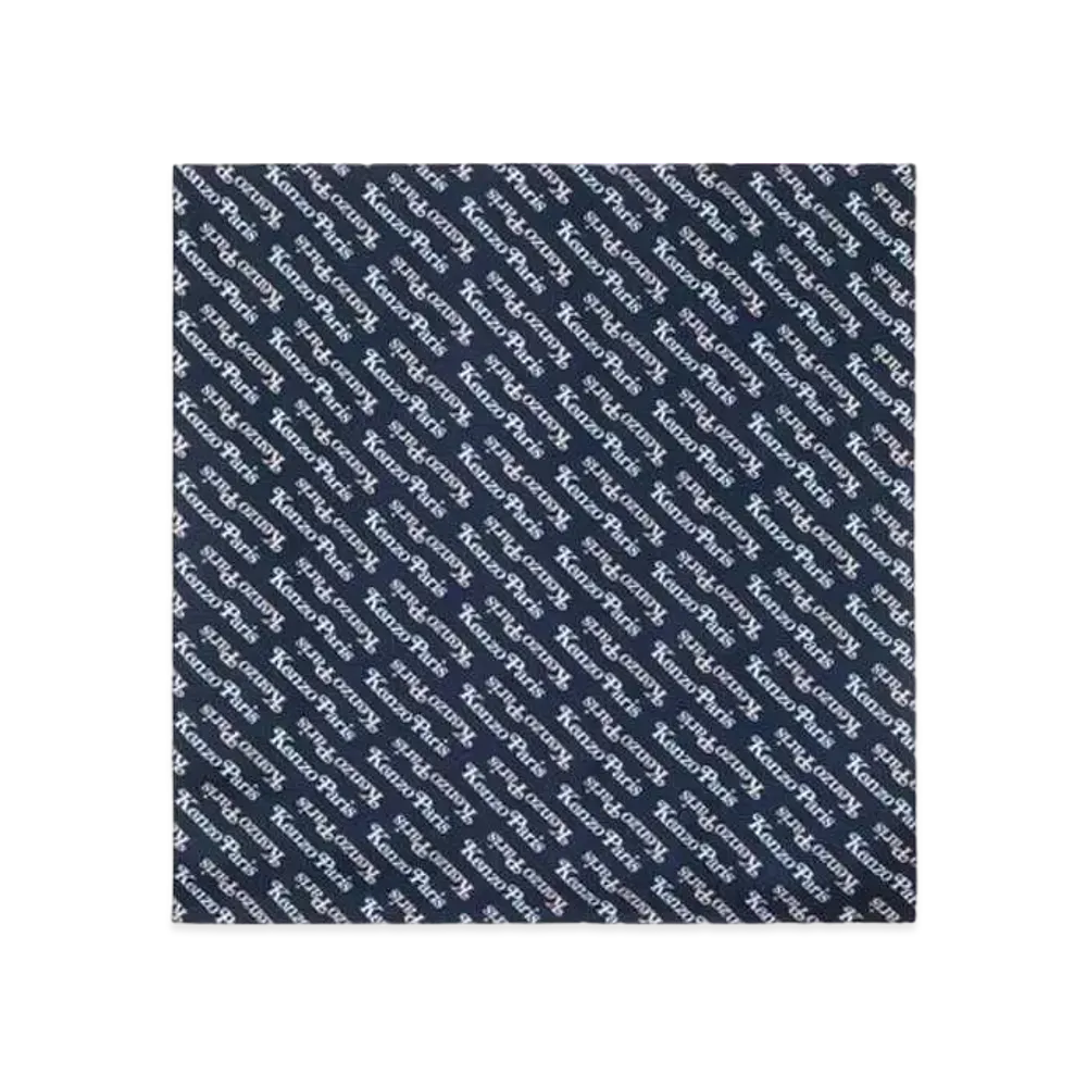 KENZO 'KENZOGRAM' Silk Square "Midnight Blue"