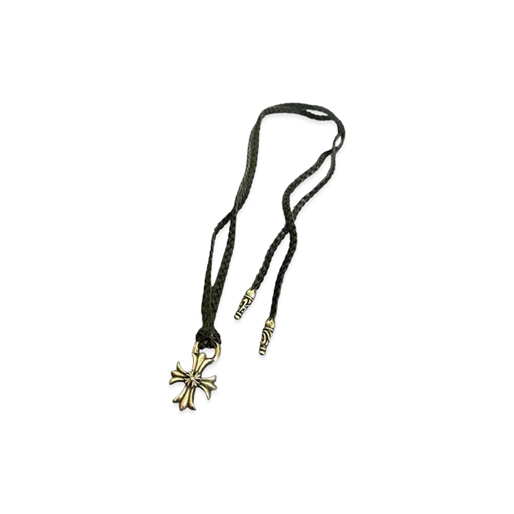 Chrome Hearts CH Plus Pendant Leather Blade Necklace "Silver"