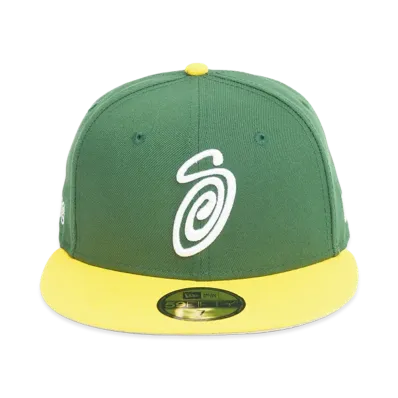 Stussy 59Fifty Swirly S Cap "Green/Yellow"