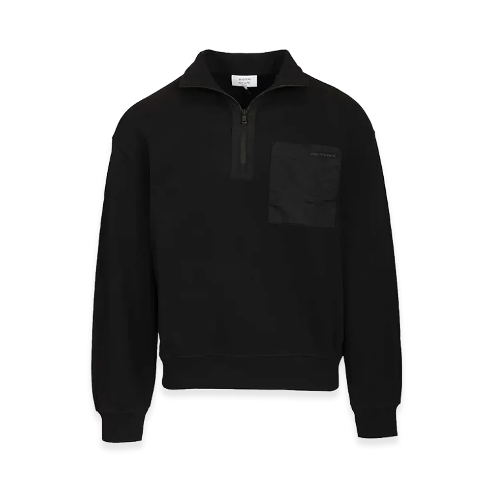 Maison Kitsune Zip-Up Sweatshirt "Black"