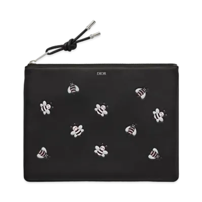 Dior x KAWS Bee Clutch bag "Black/Pink"