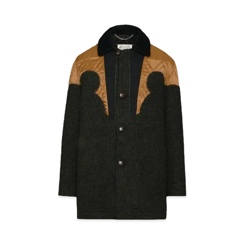 Maison Margiela Prince Of Wales Yoke Jacket "Dark Green/Walnut"
