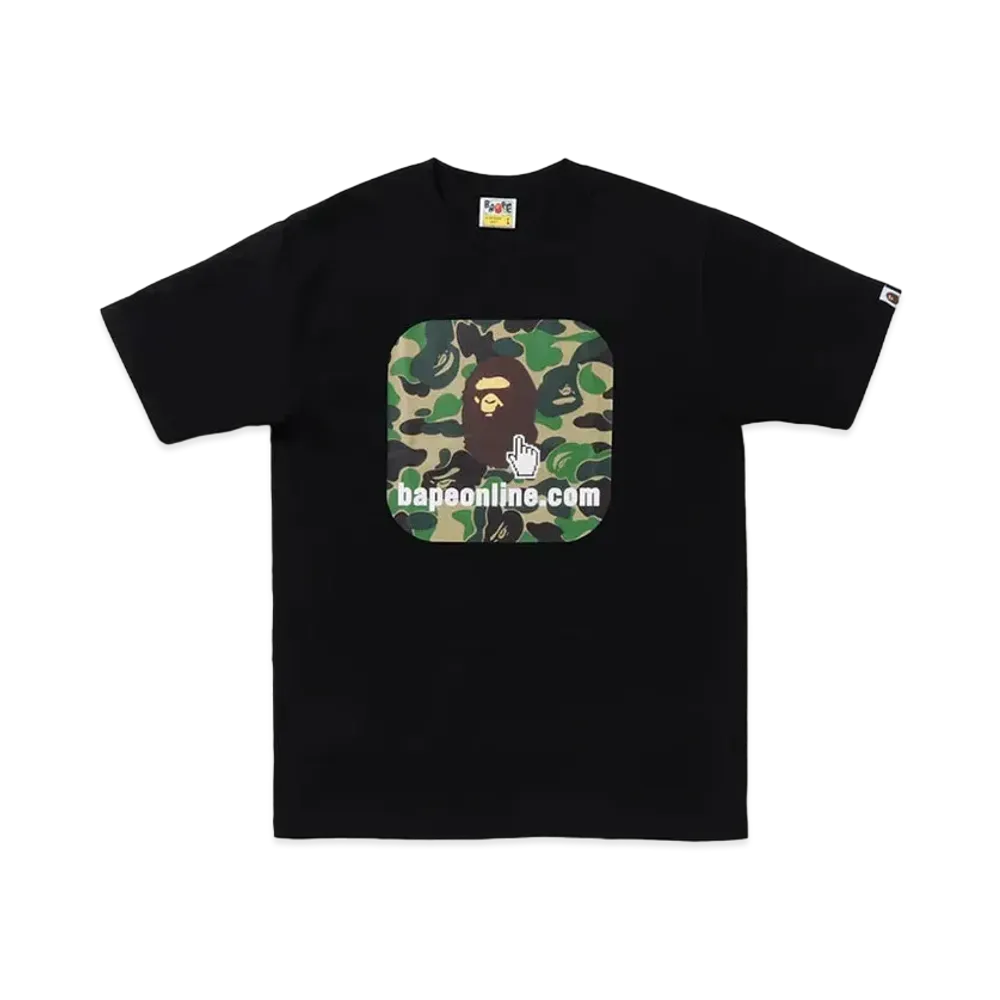 A BATHING APE ABC Camo Bape Online Tee "Black"
