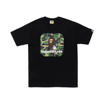 A BATHING APE ABC Camo Bape Online Tee "Black"