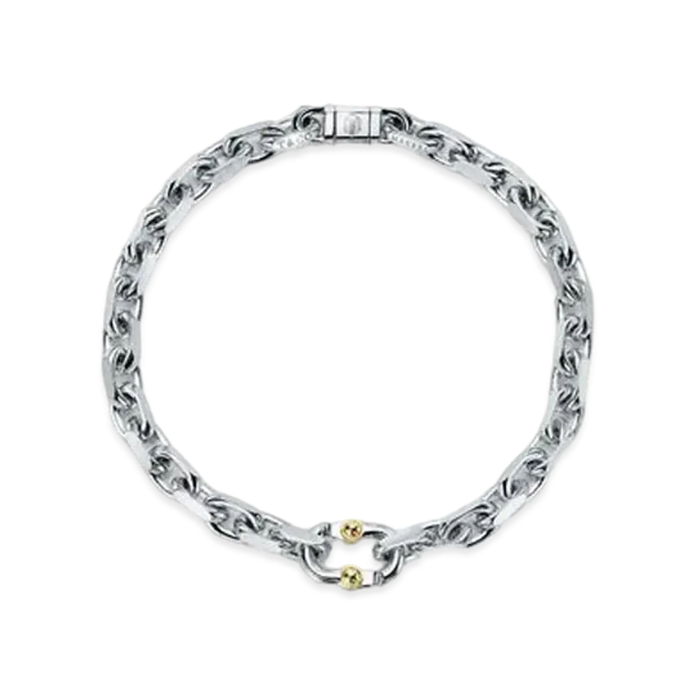 Tiffany & Co. 1837® Makers Narrow Chain Bracelet in Sterling Silver and Gold