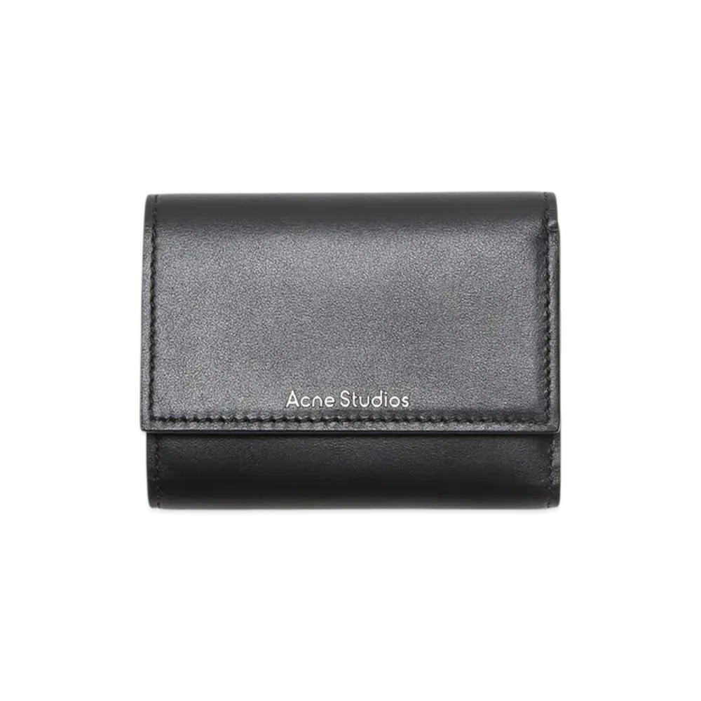 Acne Studios Trifold Leather Wallet "Black"