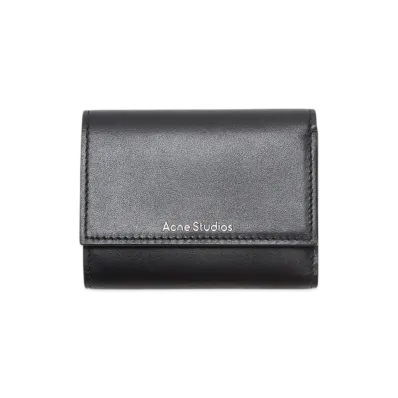 Acne Studios Trifold Leather Wallet "Black"