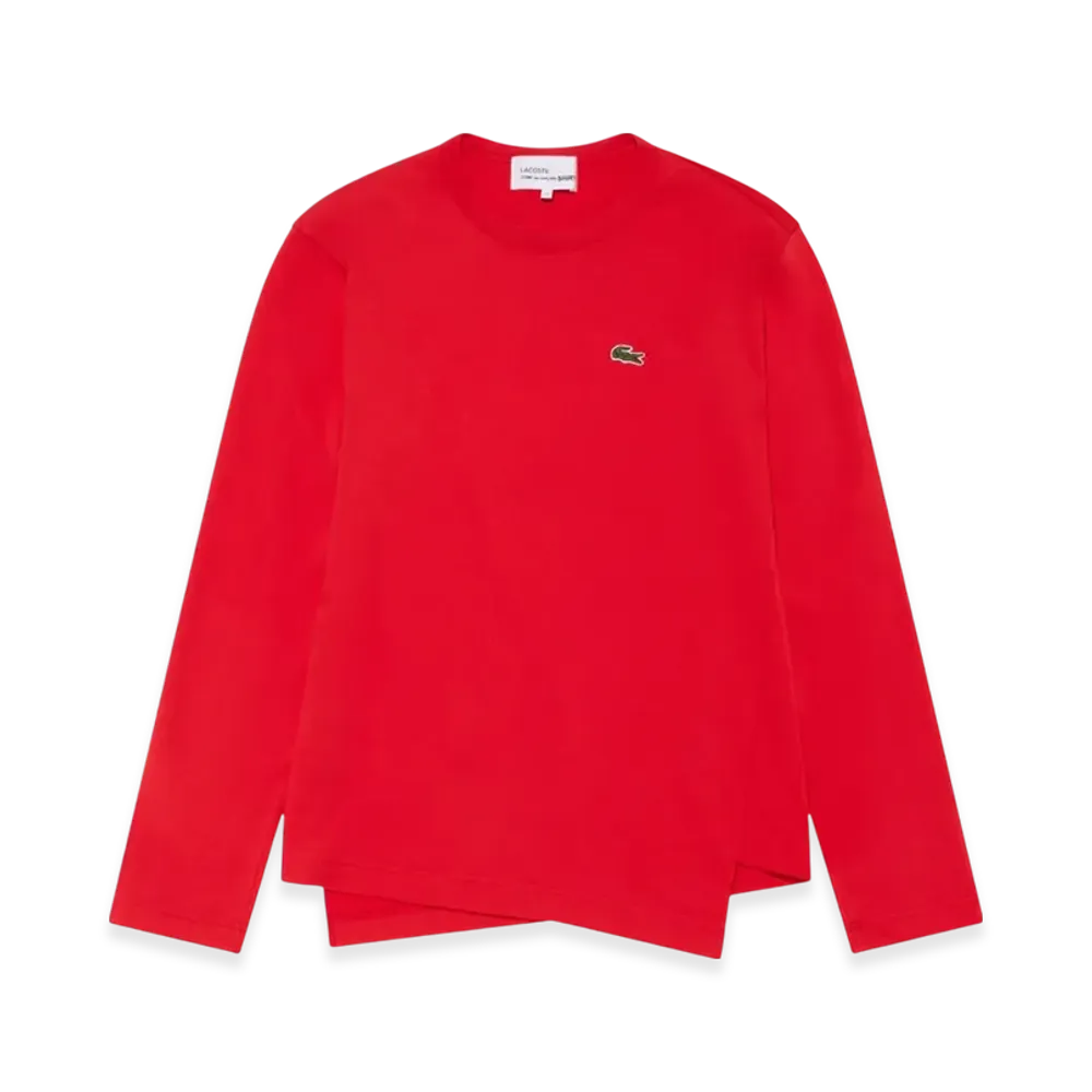 COMME des GARCONS SHIRT x LACOSTE Long Sleeve T-Shirt "Red"