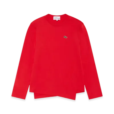 COMME des GARCONS SHIRT x LACOSTE Long Sleeve T-Shirt "Red"