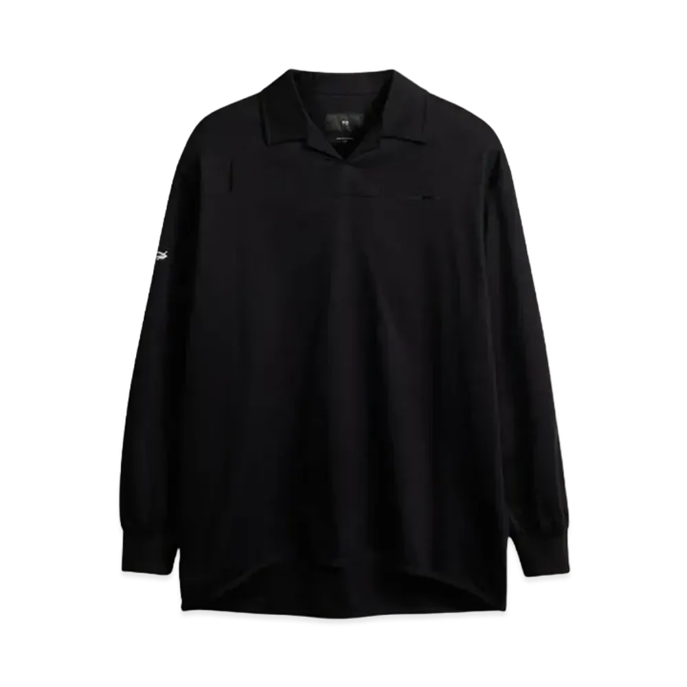 Y-3 Real Madrid Travel Long Sleeve Polo Shirt "Black"