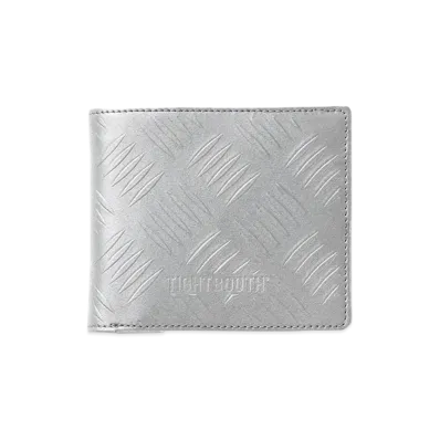 TIGHTBOOTH Checker Plate Leather Bifold Wallet "Reflective Silver"