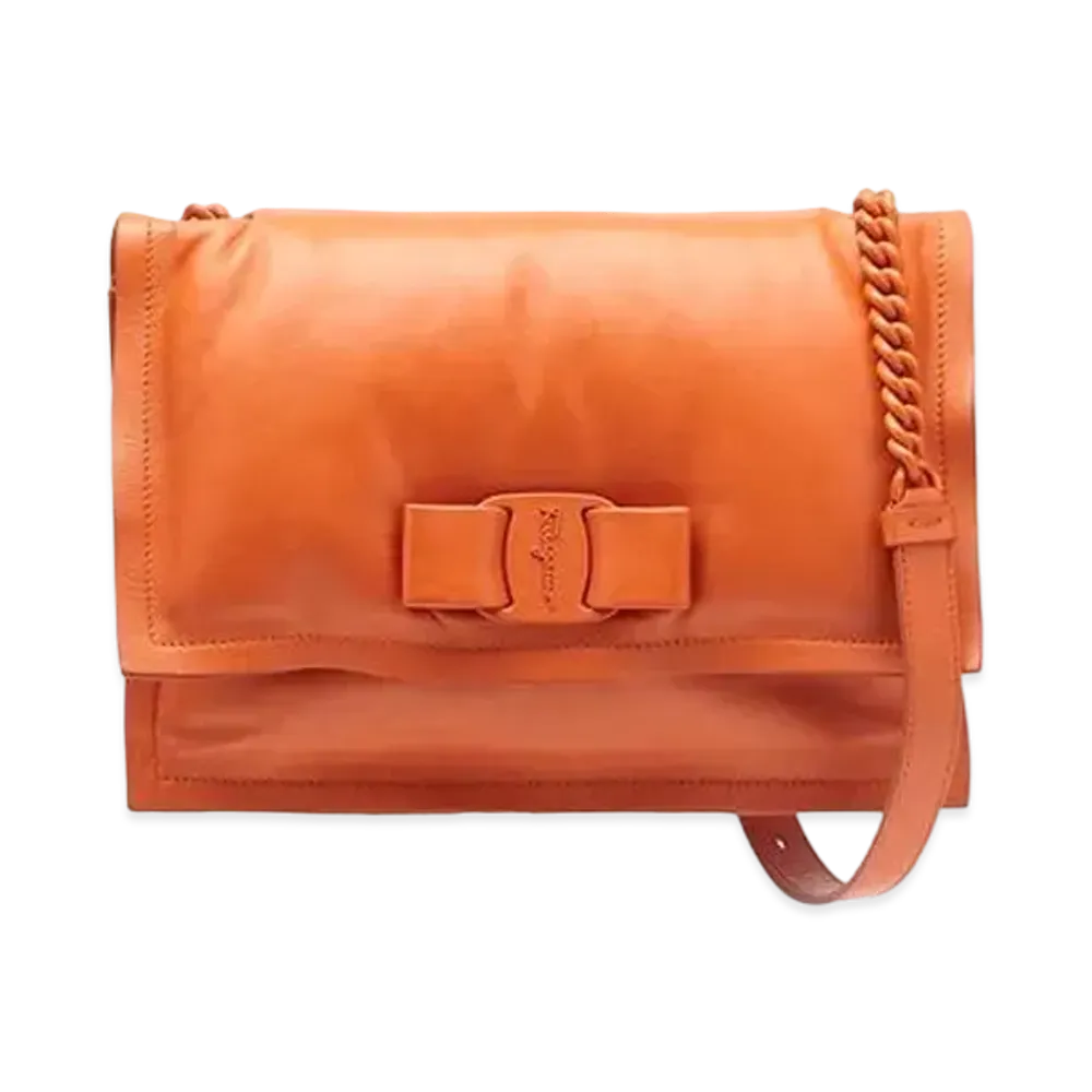Salvatore Ferragamo Viva Bow Bag (S) "Orange"