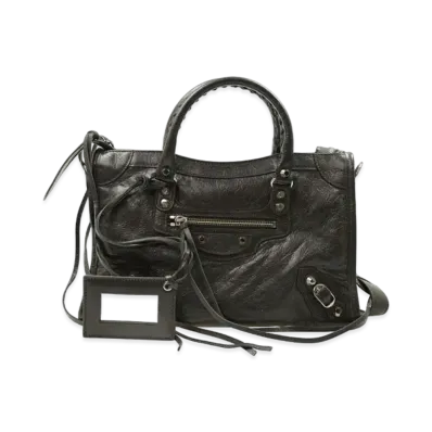 BALENCIAGA Classic City Handbag Lambskin "Grey"