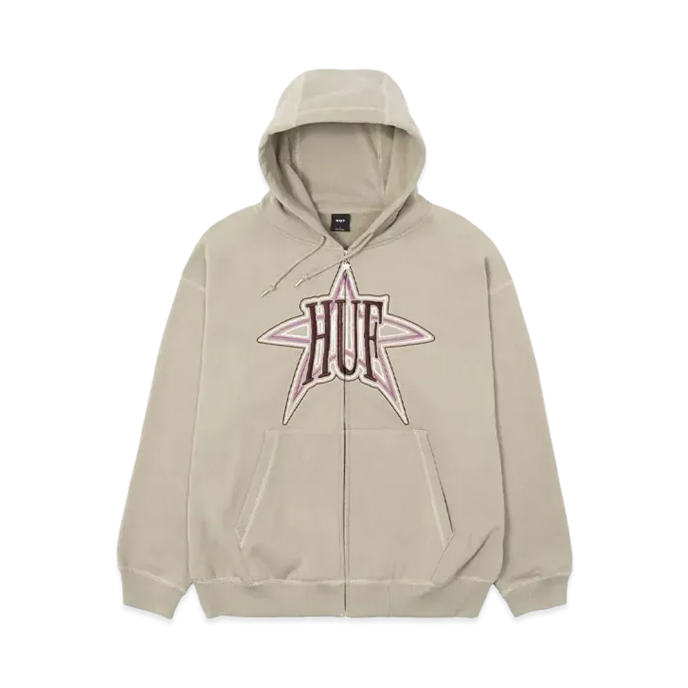 HUF Intergalactic Full Zip Hoodie "Stone"