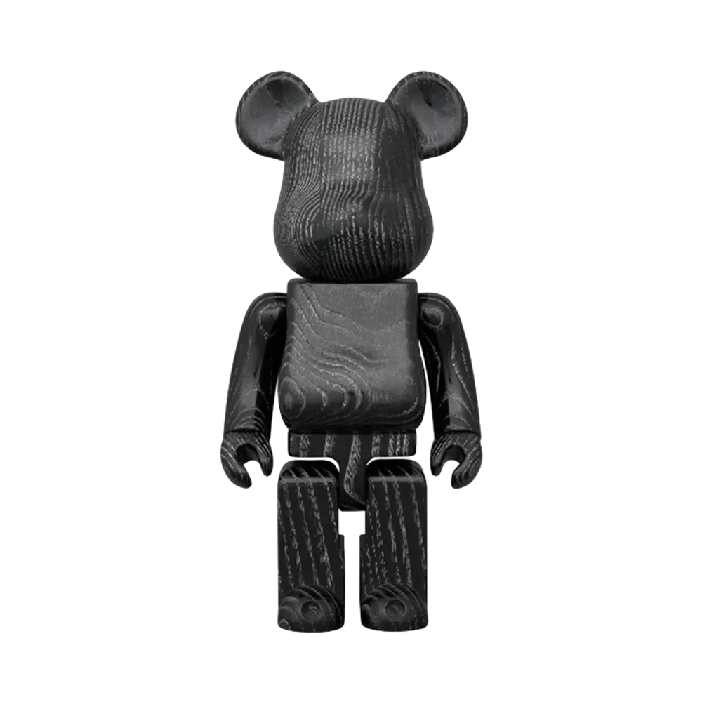 MEDICOM TOY "BEARBRICK" Karimoku Floating Black Silver 400%