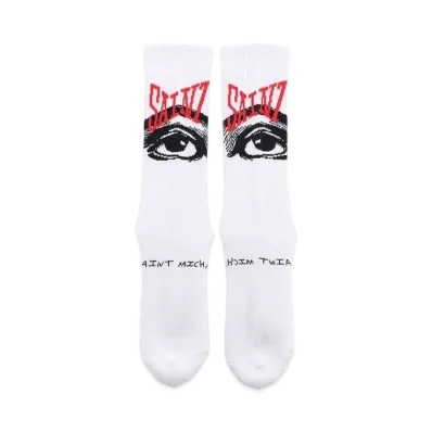 SAINT Mxxxxxx Eyes Socks "White" (23FW) SM-A23-0000-100