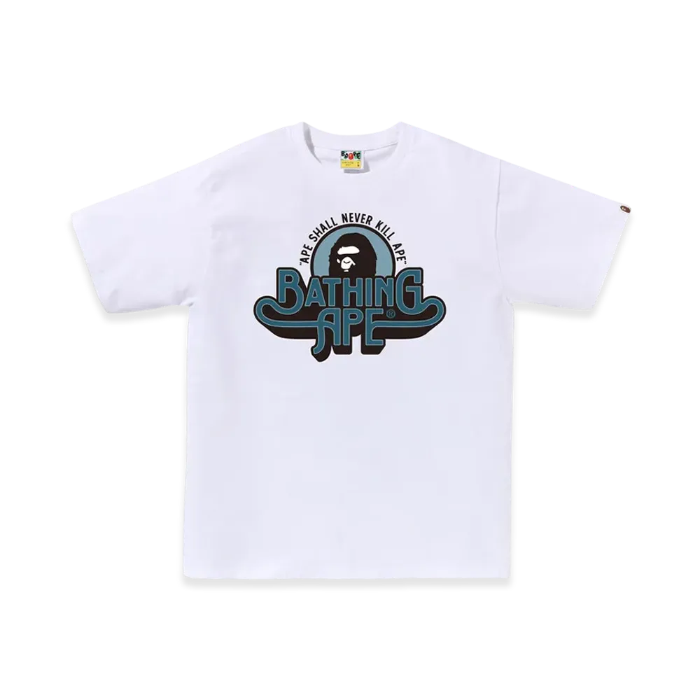 A BATHING APE Genuine Garment Logo Tee "White"