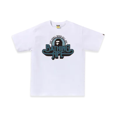 A BATHING APE Genuine Garment Logo Tee "White"