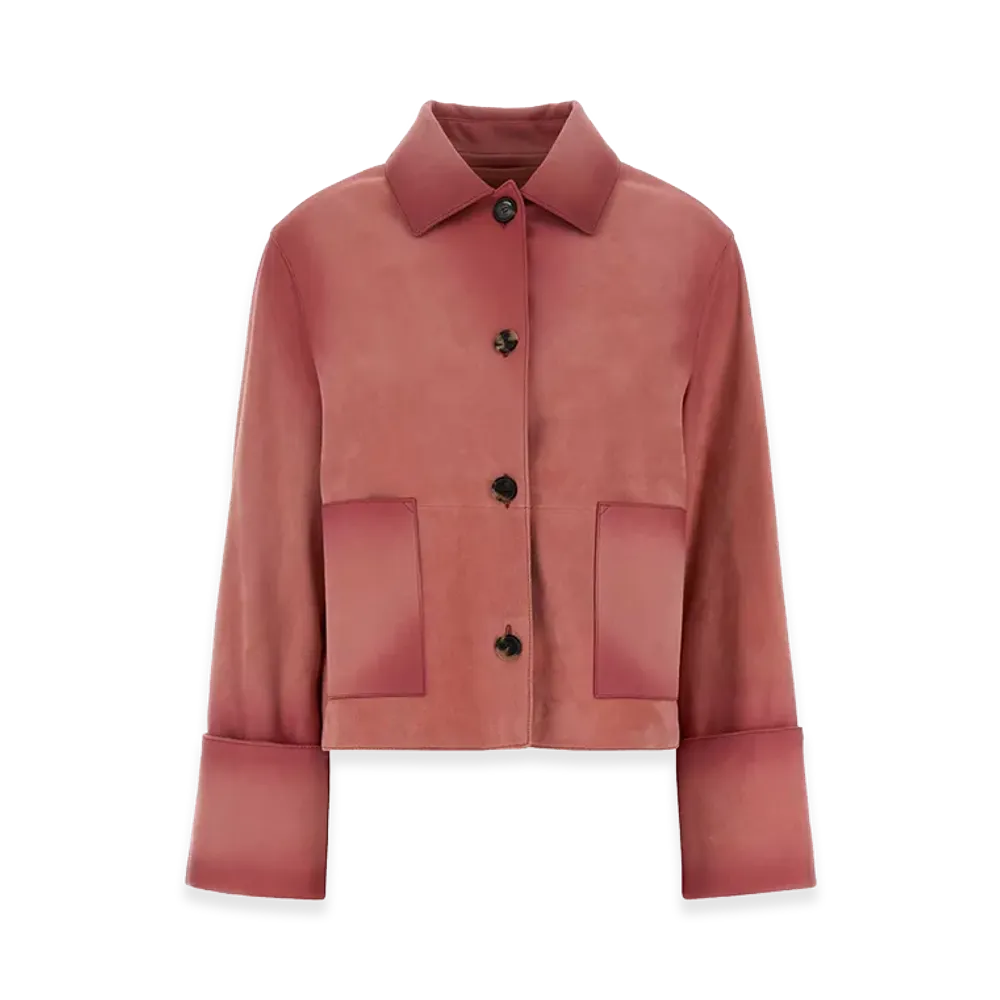 LOEWE Women's Leather Jacket "Dark Brown"