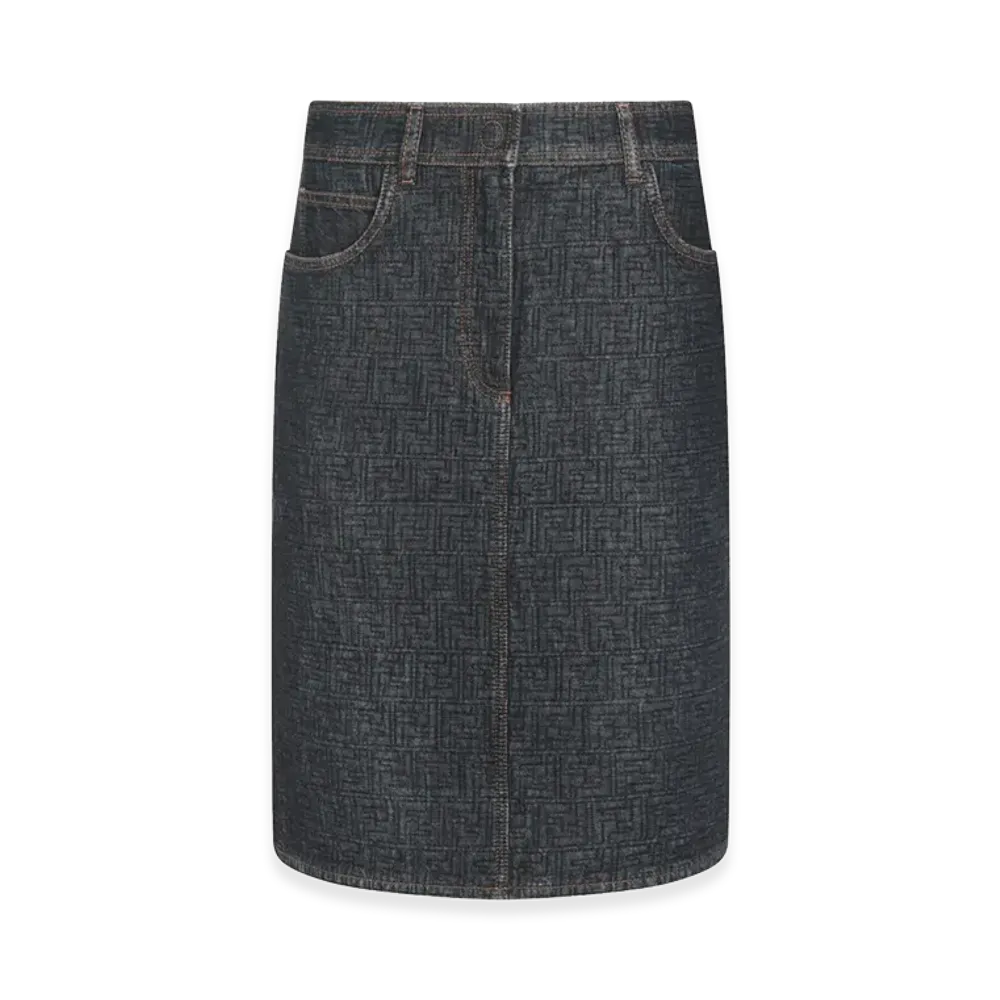 FENDI Women's Mini Skirt "Indigo Blue"
