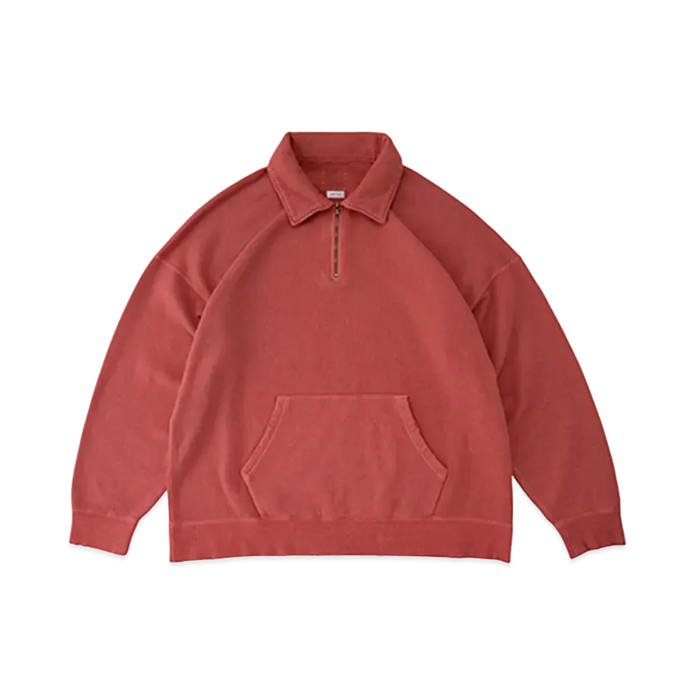 visvim JUMBO SWEAT ZIP P.O. (UNEVEN DYE) "Red"