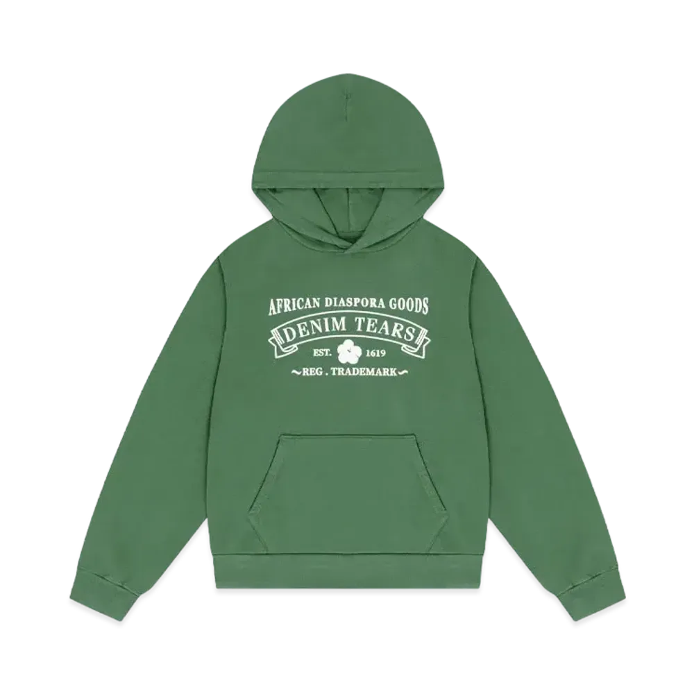 DENIM TEARS ADG Hoodie Washed "Green"