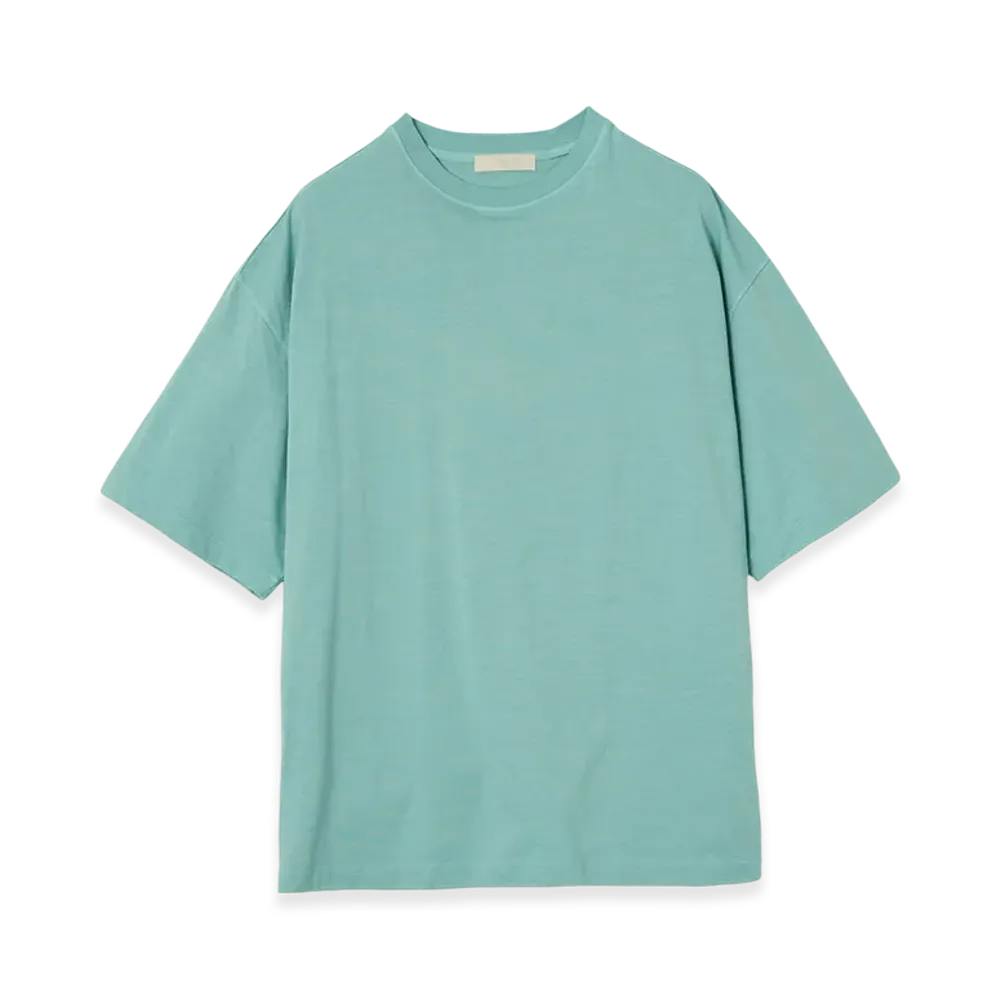 YOKE Recycled Suvin Cotton Jersey Yoke T-Shirt Short Sleeves "Emerald"