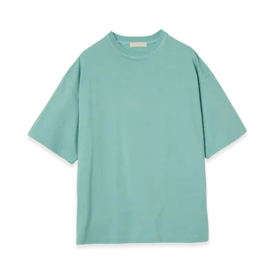 YOKE Recycled Suvin Cotton Jersey Yoke T-Shirt Short Sleeves "Emerald"