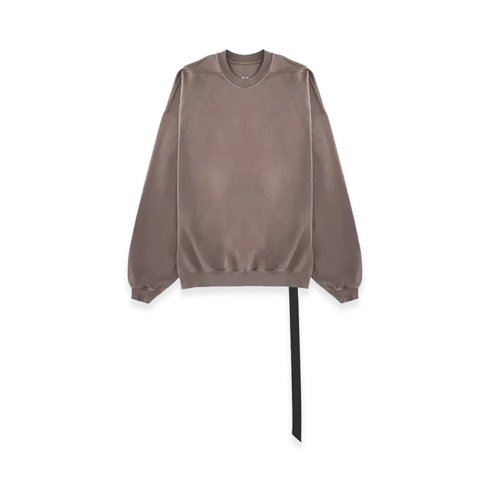 Rick Owens DRKSHDW Felpa Hun Crewneck In Cotone "Beige"