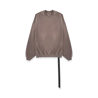 Rick Owens DRKSHDW Felpa Hun Crewneck In Cotone "Beige"