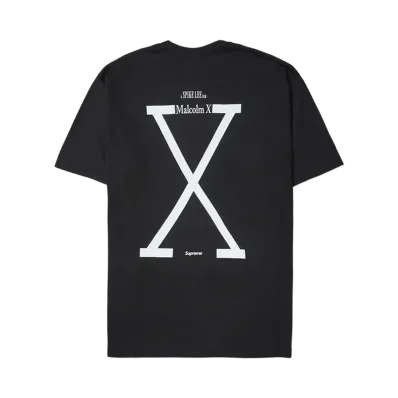 Supreme x 40 Acres Malcolm X Tee "Black"