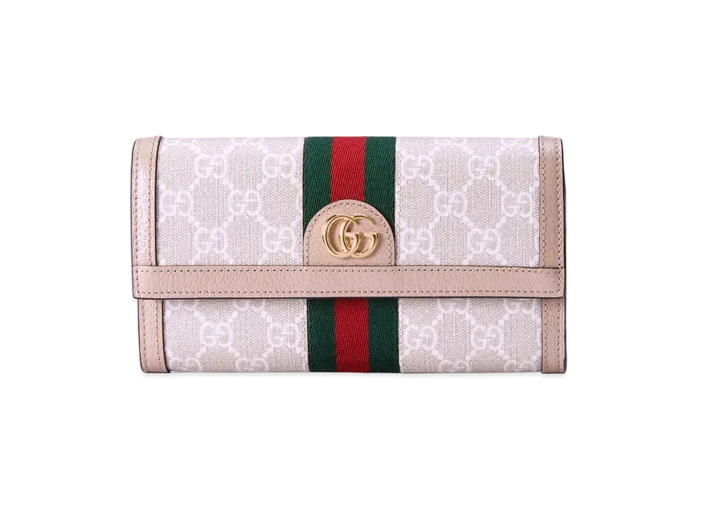 GUCCI Ophidia GG Continental Wallet Supreme "Beige/White"