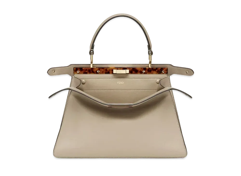FENDI Peekaboo Iseeu Medium Leather Bag "Beige"