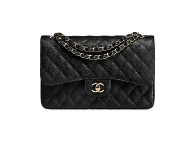 CHANEL Classic Large Hand Bag Grained Calfskin "Black"