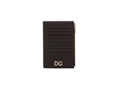 Dolce&Gabbana Vertical Credit Card Holder Large Dauphine Calfskin "Black"