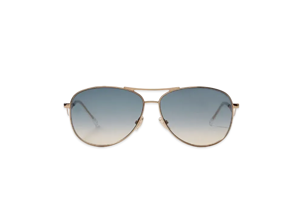 Jimmy Choo Essy Aviator Sunglasses With Gradient Lens "Blue To Peach Gold"