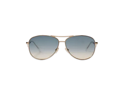 Jimmy Choo Essy Aviator Sunglasses With Gradient Lens "Blue To Peach Gold"