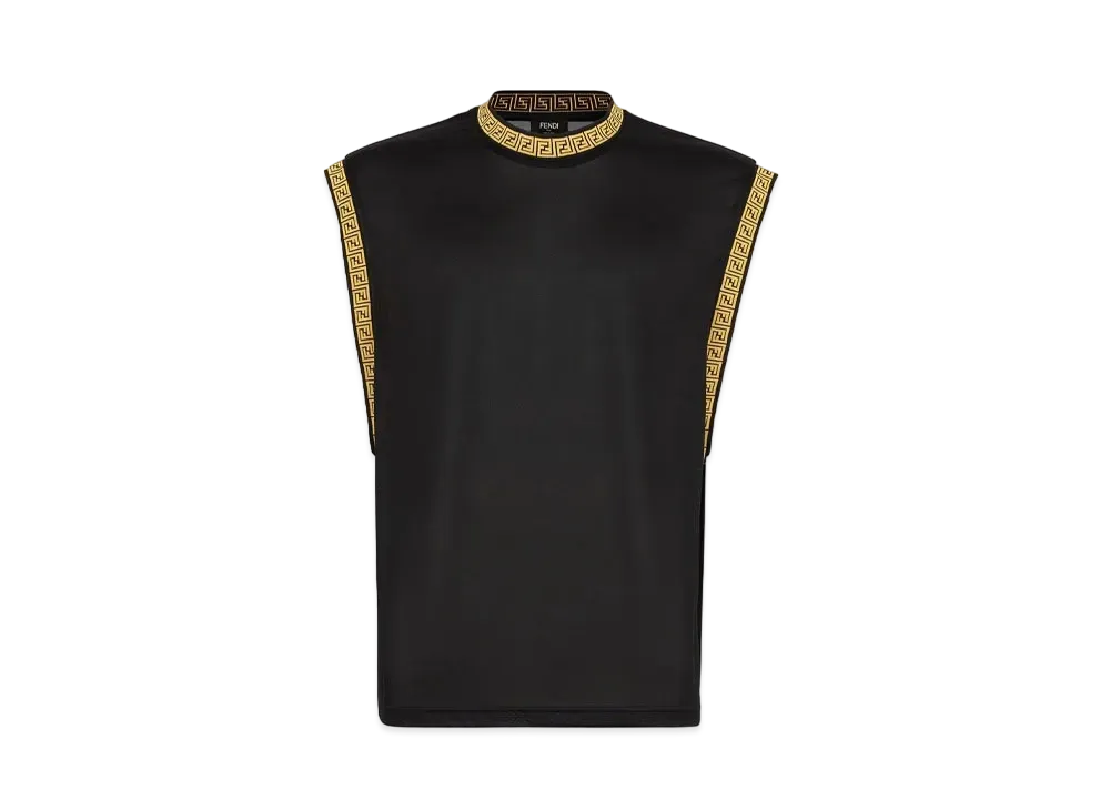 FENDI x Versace Fendace Black Jersey Tank Top "Black"