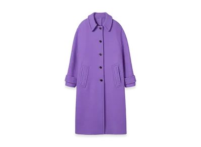 GUCCI Women's Purple Wool Blend Coat "Purple"