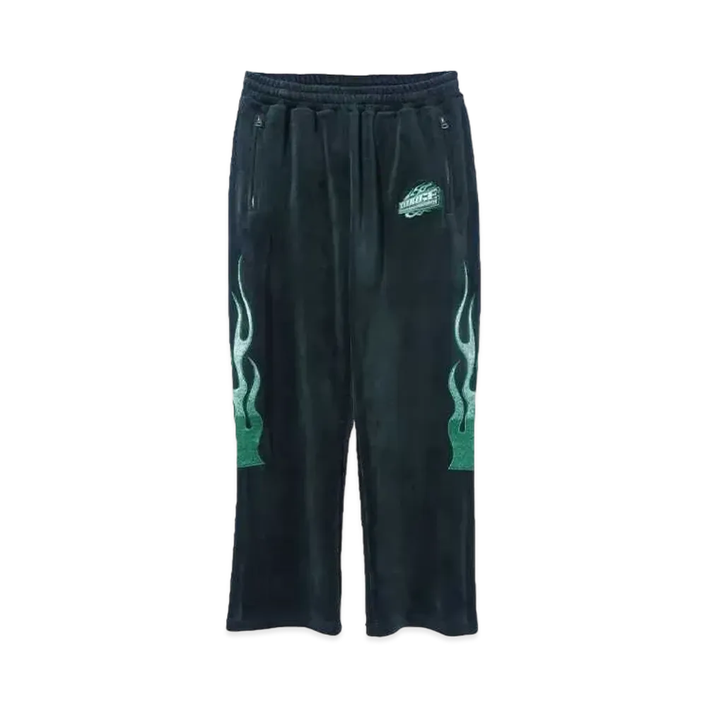 XLARGE VELOUR TRACK PANTS "GREEN"
