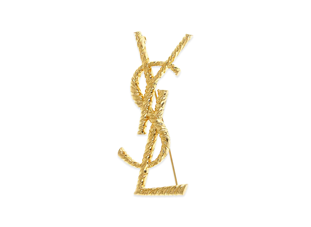 Saint Laurent Women's Opyum YSL Pin "Gold"