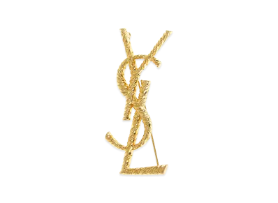 Saint Laurent Women's Opyum YSL Pin "Gold"