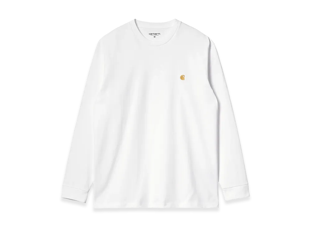 Carhartt WIP L/S Chase T-Shirt "White/Gold"